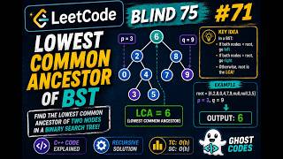 Lowest Common Ancestor in BST Explained Simply 🔥 | LeetCode Blind 75 #71 | Easy Interview Trick
