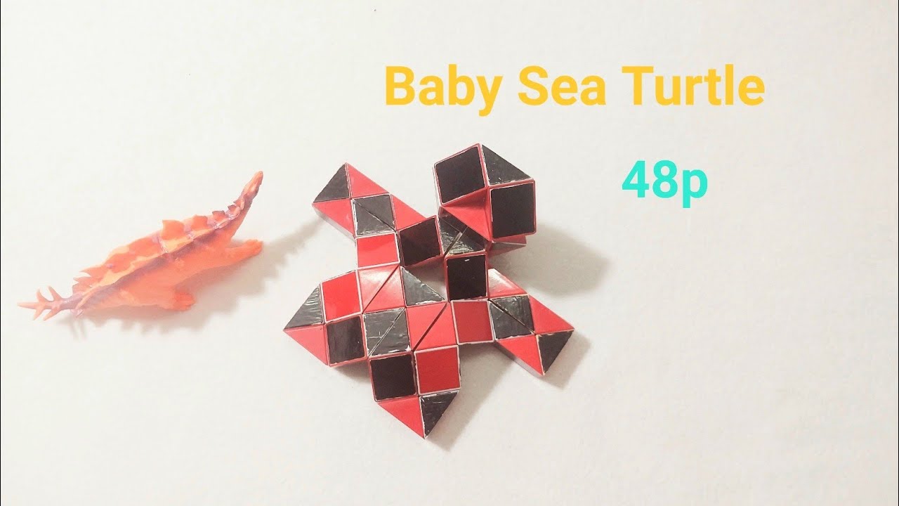 Magic Ruler or Rubik's Transformable Snake 48 Pieces Baby Sea Turtle