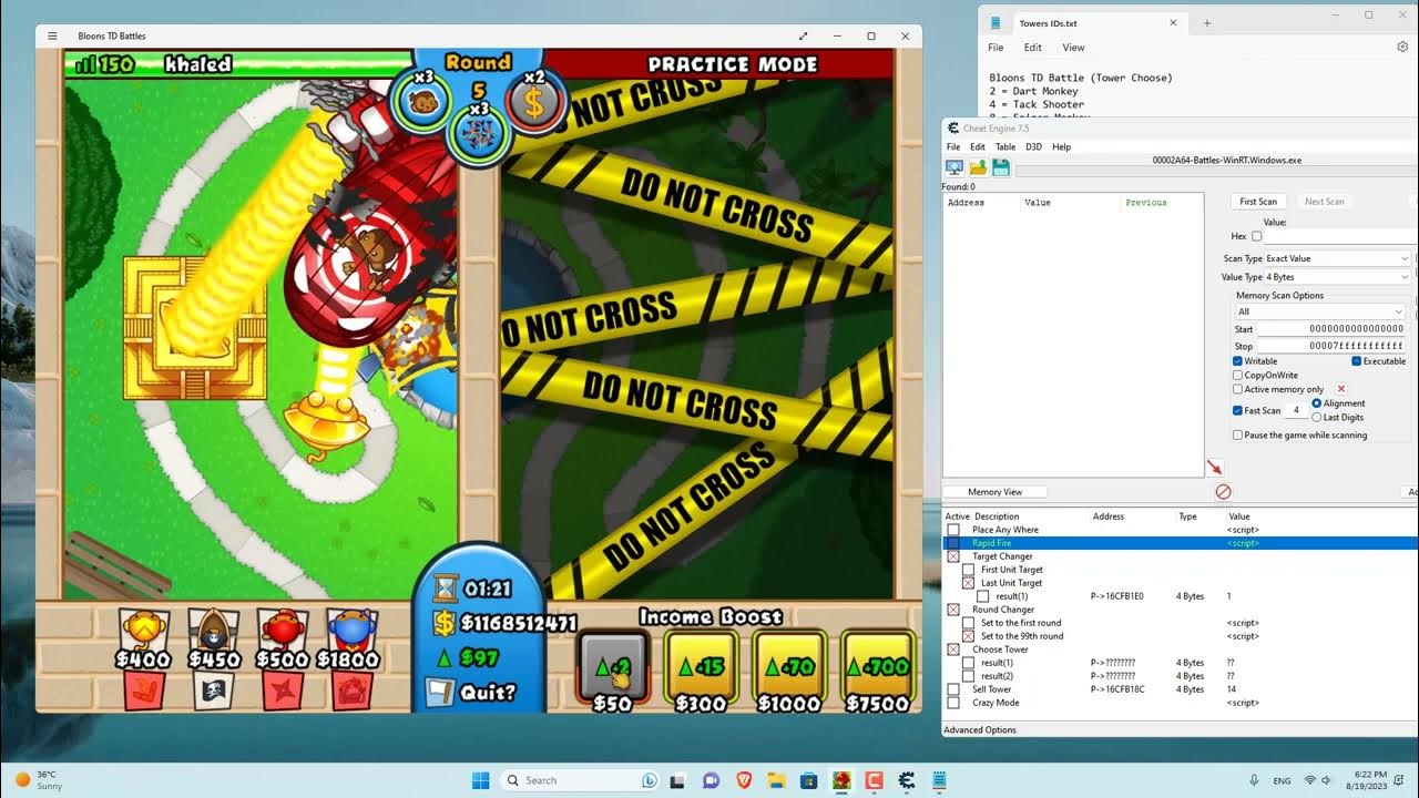 Bloons TD Battle Cheat Engine Hack 2023.08.19 YouTube