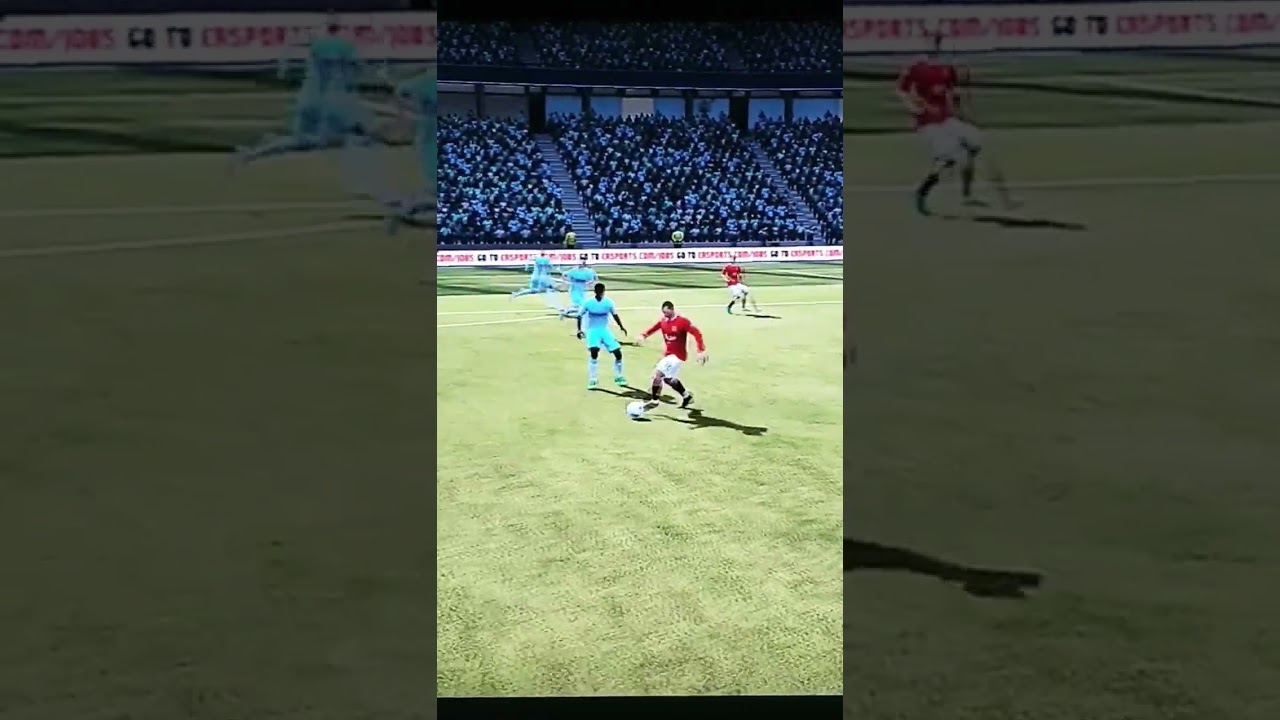 Nani's Curler Past Joe Hart in the Manchester Derby at the Etihad On 