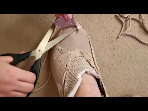 Cutting Nike Airmax 2017 off Rob's feet