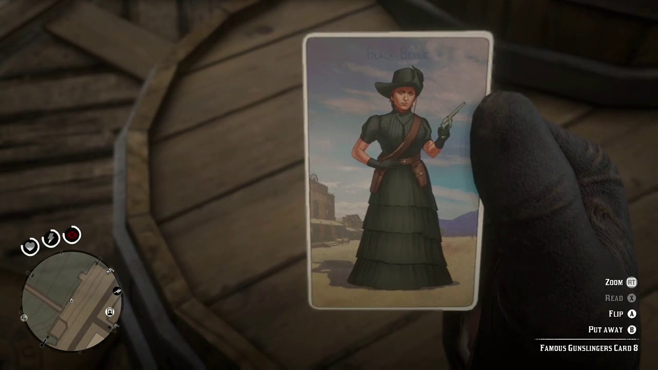 Famous Gunslingers Cigarette Card 8 - Black Belle - Map Location