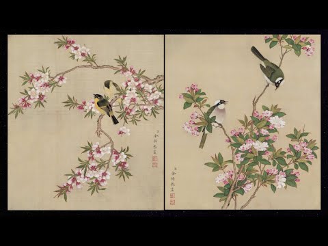 清朝宫廷画家 余稚 花鸟画