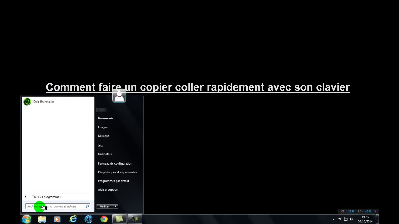 Copier coller rapidement avec son clavier YouTube