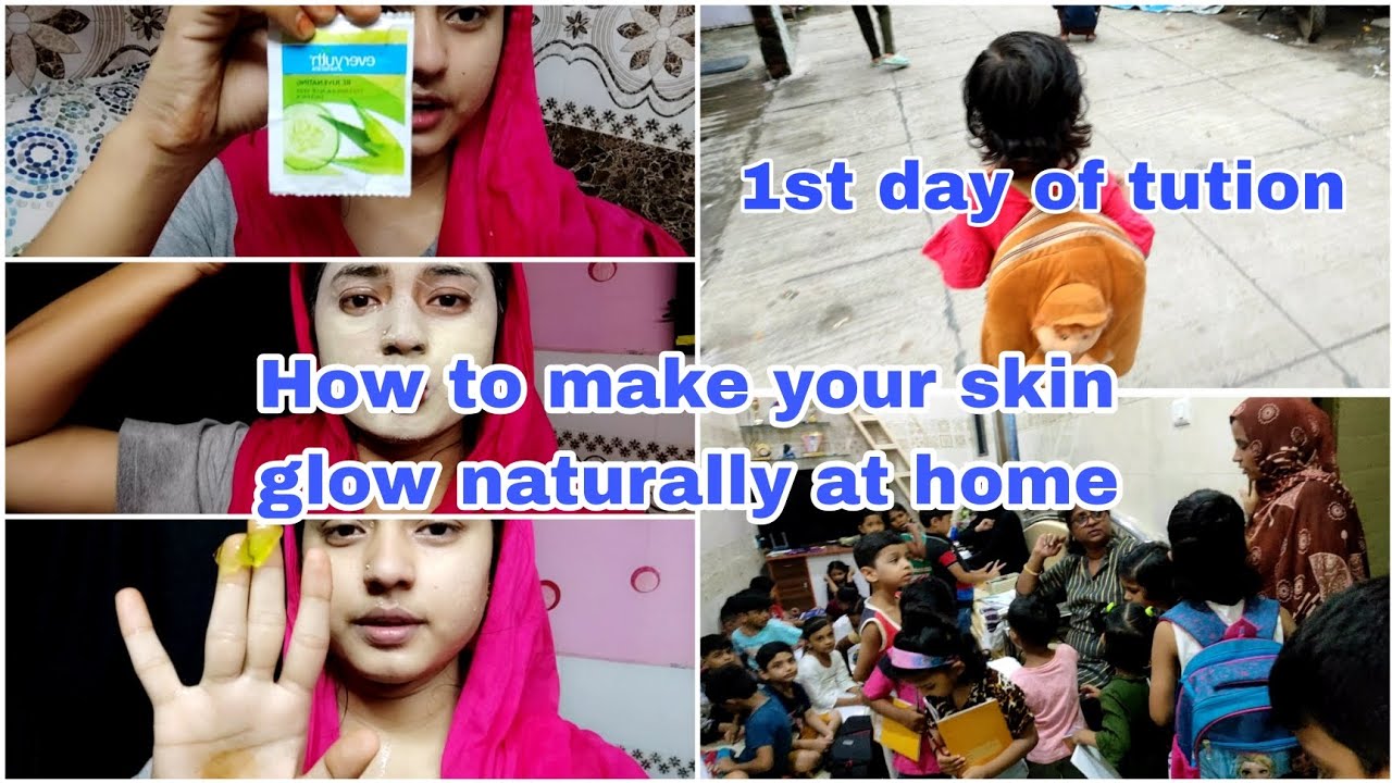Minahil's 1st day of tution😥||how to make your skin glow naturally at ...
