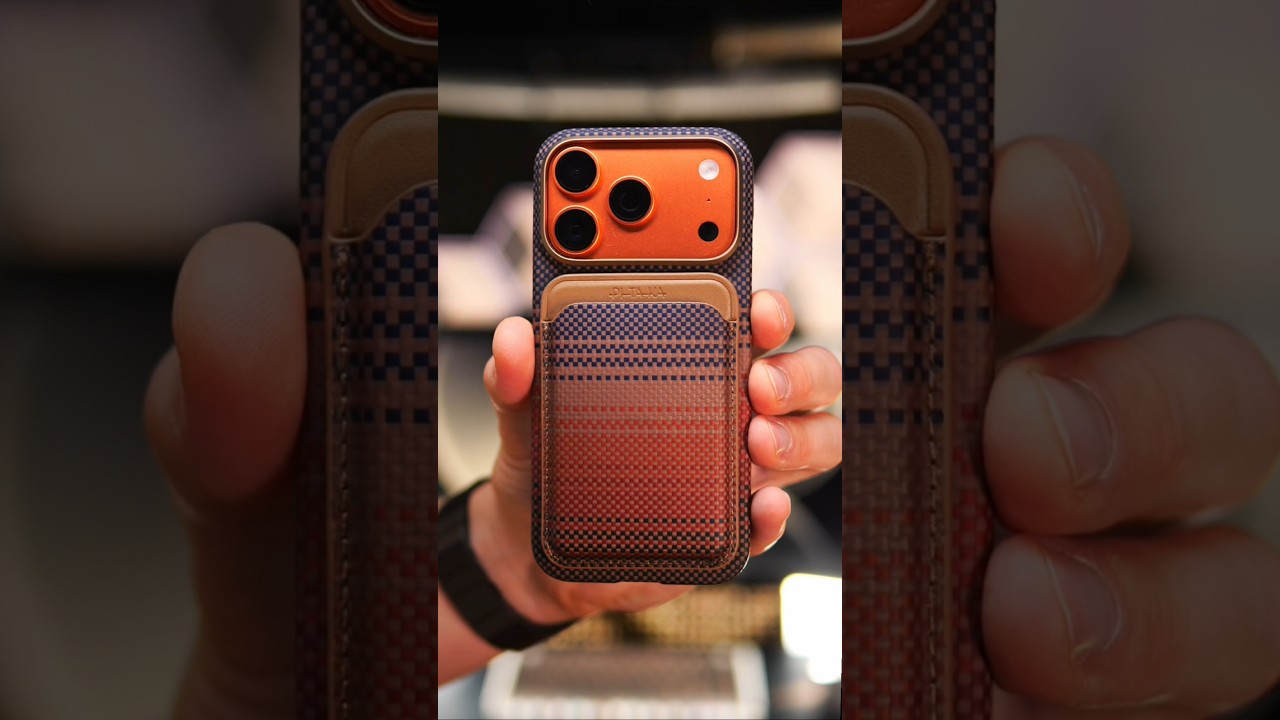 The Pitaka Sunset series for iPhone 17 Pro in Cosmic Orange