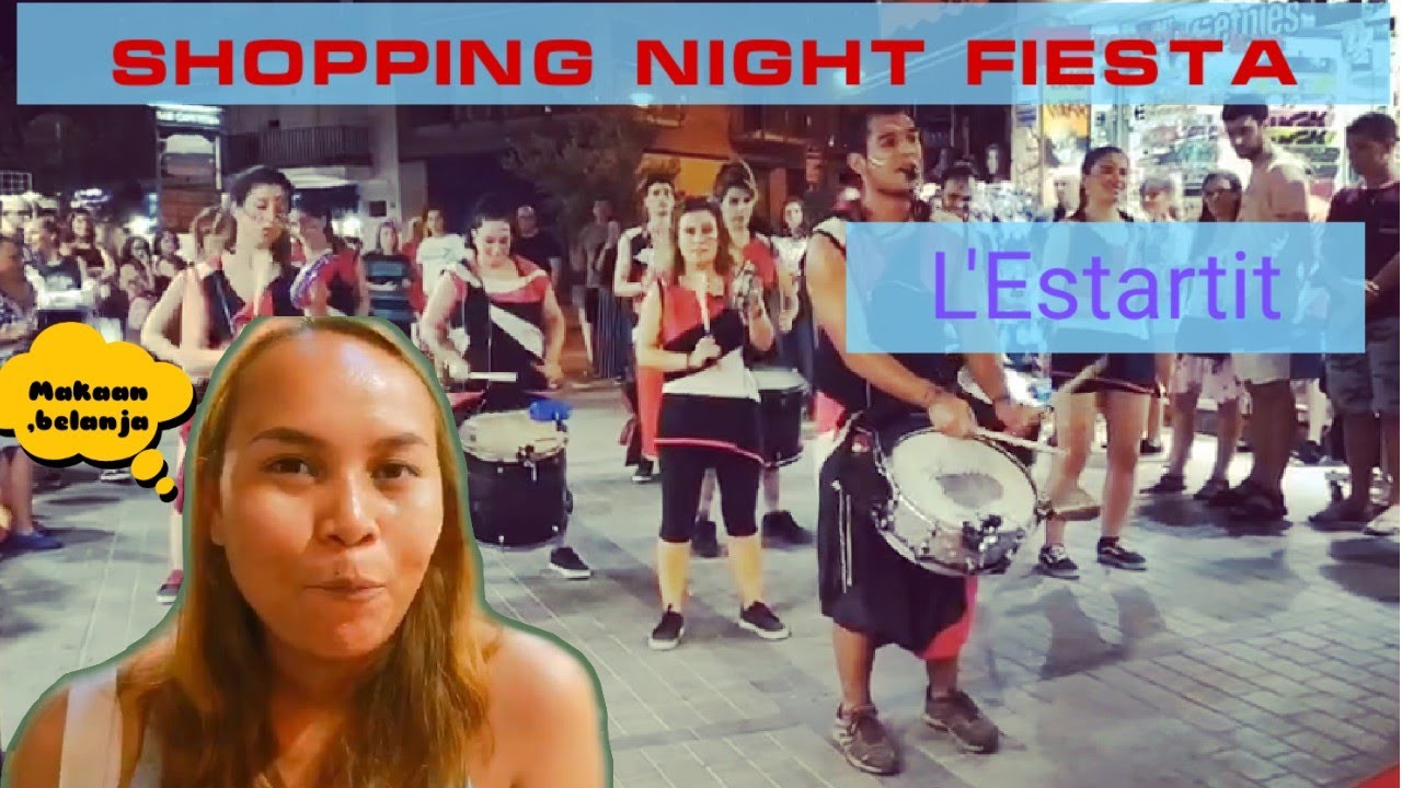 Shopping night Di L'Estartit, dari jam 10 malam sampai subuh pusat kota rameehhh