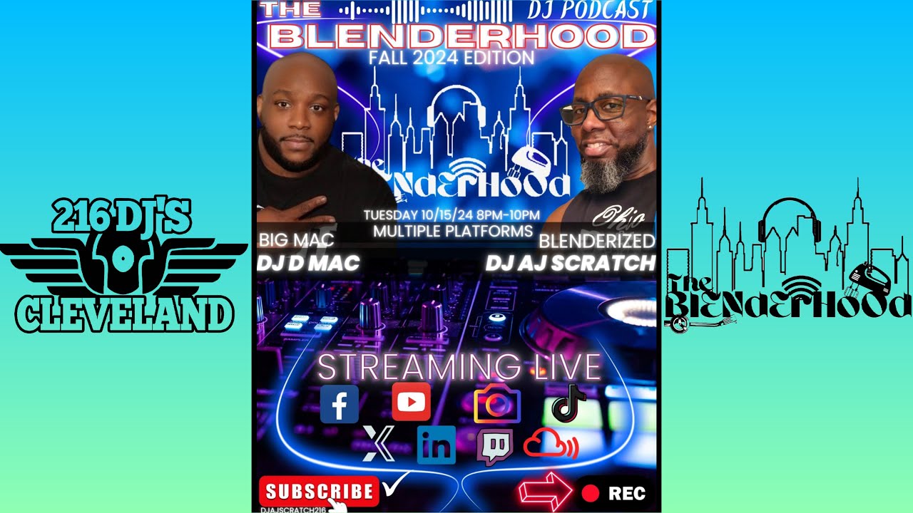 DJ AJ SCRATCH / DJ D MAC - THE BLENDERHOOD - 10/125/24 - YouTube