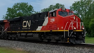 Canadian national eastbound Q116 CN 2298+CN 2800 Bancroft Michigan May 27 2026