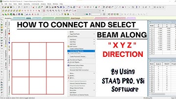 How to CONNECT BEAM Along X Y Z Direction | STAAD Pro V8i | INFRA SKILL HUB