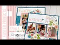 Layering Stamped Die-Cuts | Easter Double Scrapbook Layout Process | Creative Design Team