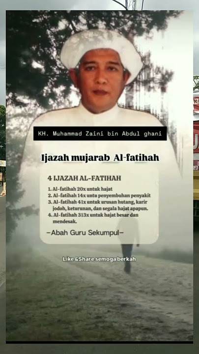 Ijazah mujarab Al-fatihah Abah guru sekumpul #doamustajabah#shortvideo