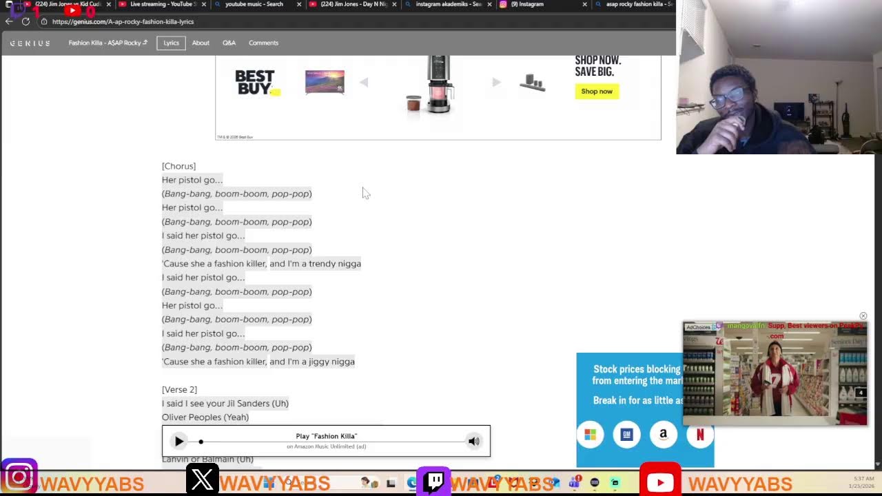 We Back, Jim Jones, A$ap Rocky, I.D.K Lets get it