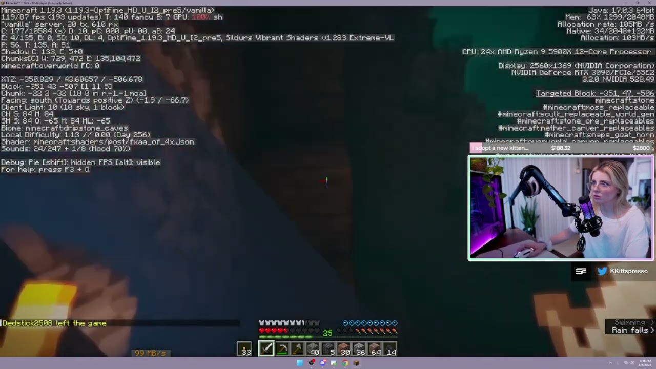 Kitt's life flashes before her eyes