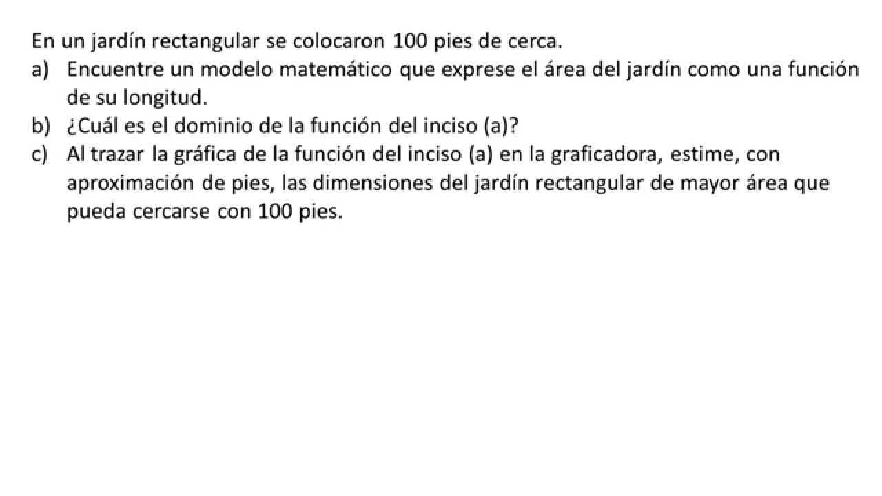 Funciones Como Modelos Matematicos Problema 3 YouTube funciones-como-modelos-matematicos-problema-3-youtube