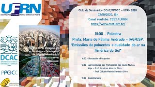 Seminários de Ciências Climáticas: Emissões de poluentes e qualidade do ar na América do Sul