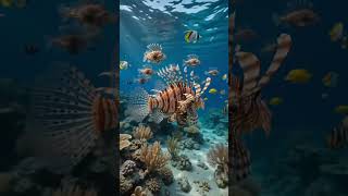 🦁🐠 The Lionfish Invasion Has Begun! 🌊 #Lionfish #OceanAnimals #UnderwaterWorld
