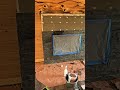 DIY Cedar Log Mantel &amp; Natural Slate fireplace hearth