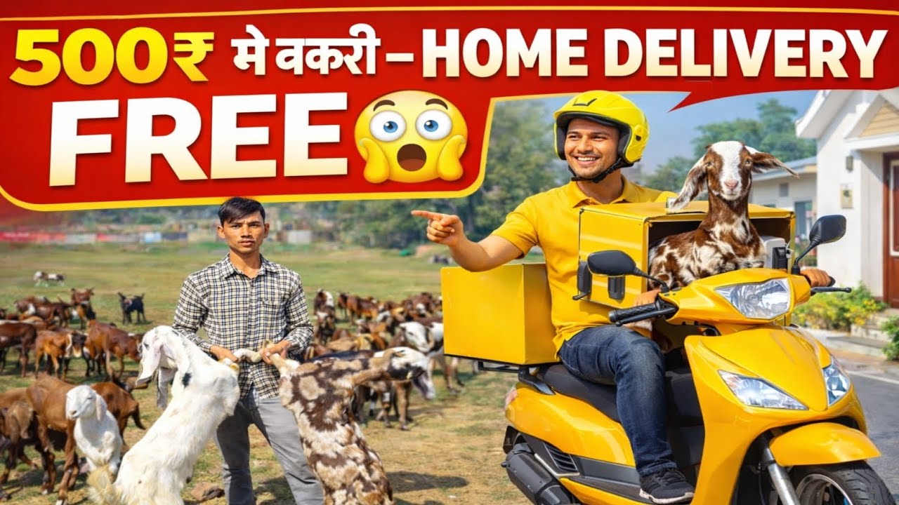 😱 सिर्फ 500₹ में बकरी के बच्चे | घर बैठे Home Delivery FREE
