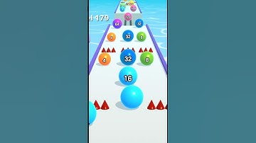 Satisfying Mobile Game - Ball Run 2048 Level (179) Game Trailer #shorts