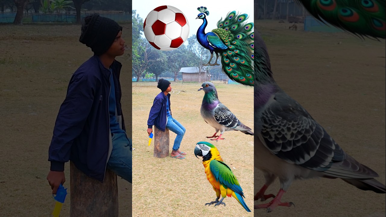 Rounding coconuts to Duck, Peacock, Pigeon & Parrot - Birds names magic video