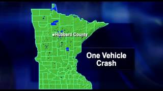 Hubbard County One Vehicle Crash   Lakeland News at Ten   April 7, 2014