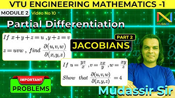 VTUM1|Jacobian problems in engineering mathematics Part 2