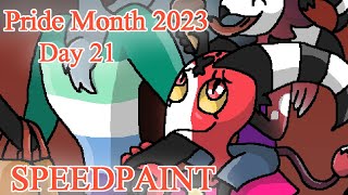 Pride Month 2023 Speedpaint - Day 21 - SHOPPING! (Helluva Boss)
