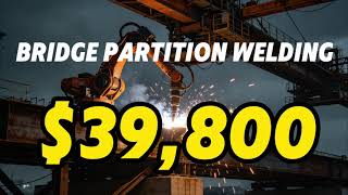 The bridge partition adopts 8-axis cantilever instruction-free robot intelligent welding
