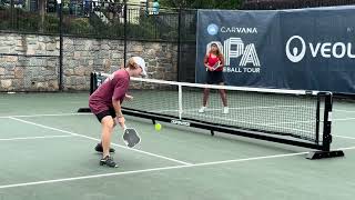 2025 Veolia Atlanta Open~ Vivienne David demonstrates great brush technique in her dinks and volleys
