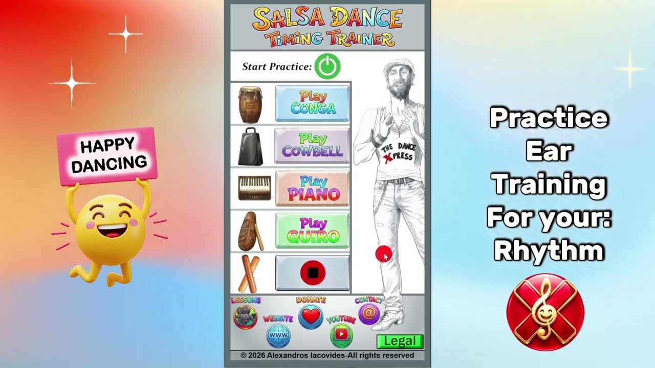 Salsa Dance GAME - IMPROVE your EAR with: Salsa Dance Timing Trainer - #salsadance