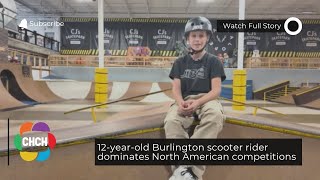 12-year-old Burlington scooter rider dominates North American competitions Profile