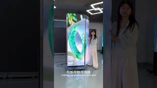 Triple-Fold LED Display: Foldable, Movable & HD Bright Demo #ledwall #leddisplay #ledposterscreen