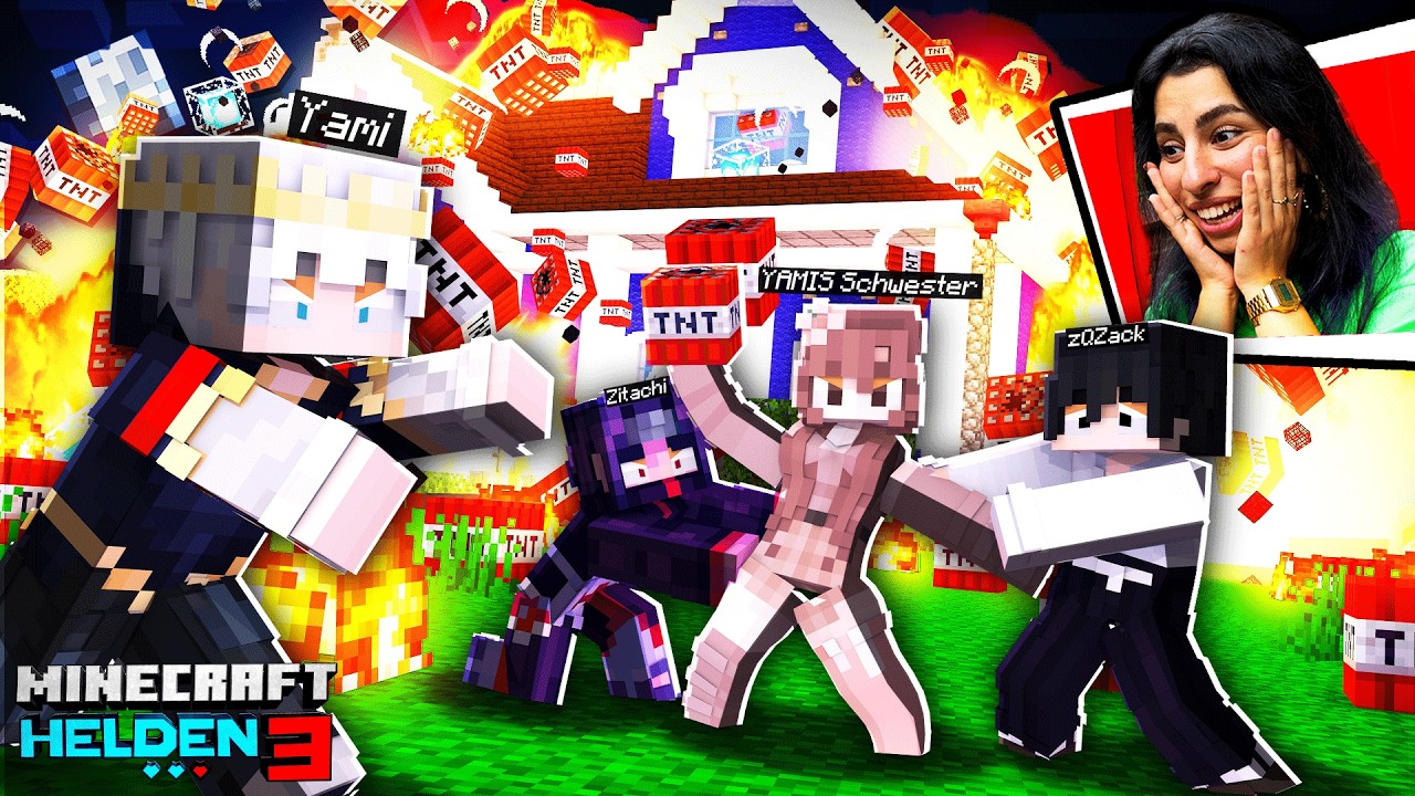 MEINE SCHWESTER spielt MINECRAFT HELDEN 3 und SIE TROLLT ALLE! 