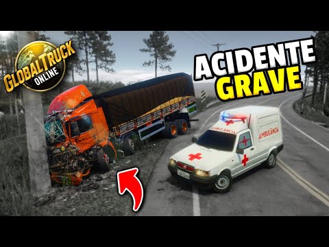 VLOG! Meu amigo sofreu um grave acidente no Global Truck online