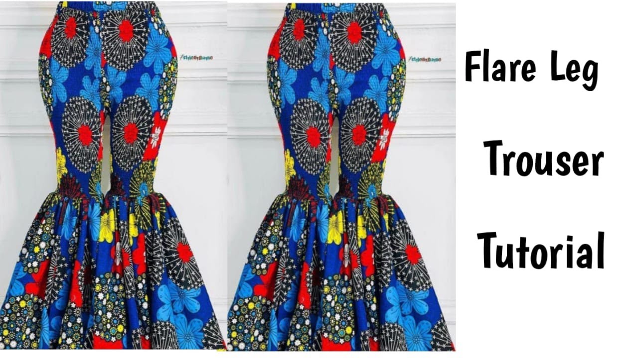 how to make a flare leg trouser