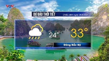 Dự báo thời tiết chiều và đêm ngày 28/8/2021 | Mưa rào và dông rải rác trên cả nước