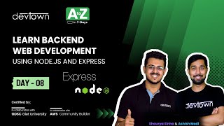 [LIVE] DAY 08 - Learn Backend Web Development using node.js and express | COMPLETE in 7 - Days