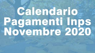 Calendario Pagamenti Inps Novembre 2020 Rdc Naspi Rem Pensioni Youtube calendario pagamenti naspi novembre 2021