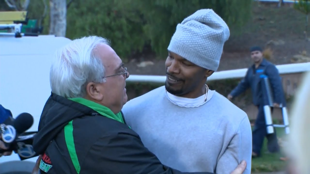Father Sobs While Thanking Jamie Foxx For Saving Son's Life YouTube