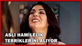 Aslı Hamilelik Tebriklerini Alıyor - Siyah Beyaz Aşk 24.Bölüm