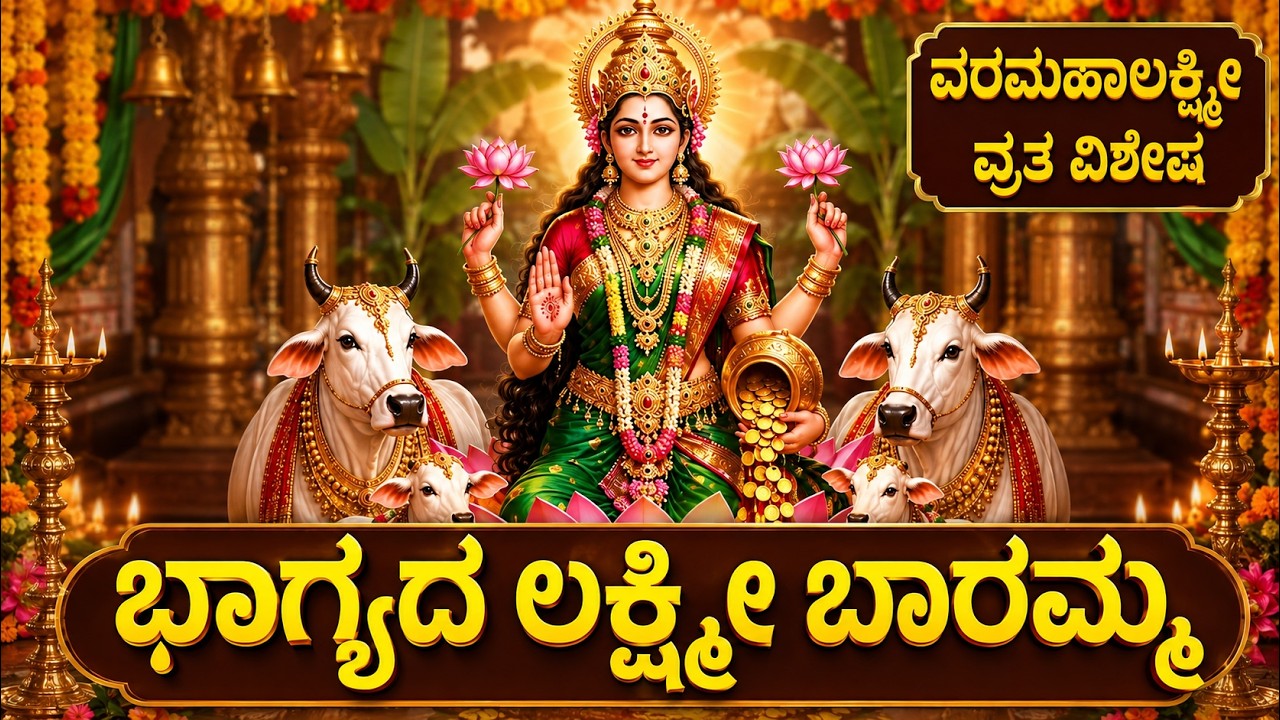 ಭಾಗ್ಯದಲಕ್ಷ್ಮಿ ಬಾರಮ್ಮ ಕನ್ನಡ ಭಕ್ತಿಗೀತೆ🙏| Bhagyada Laxmi Baramma Kannada | Sravana Masam Songs Kannada