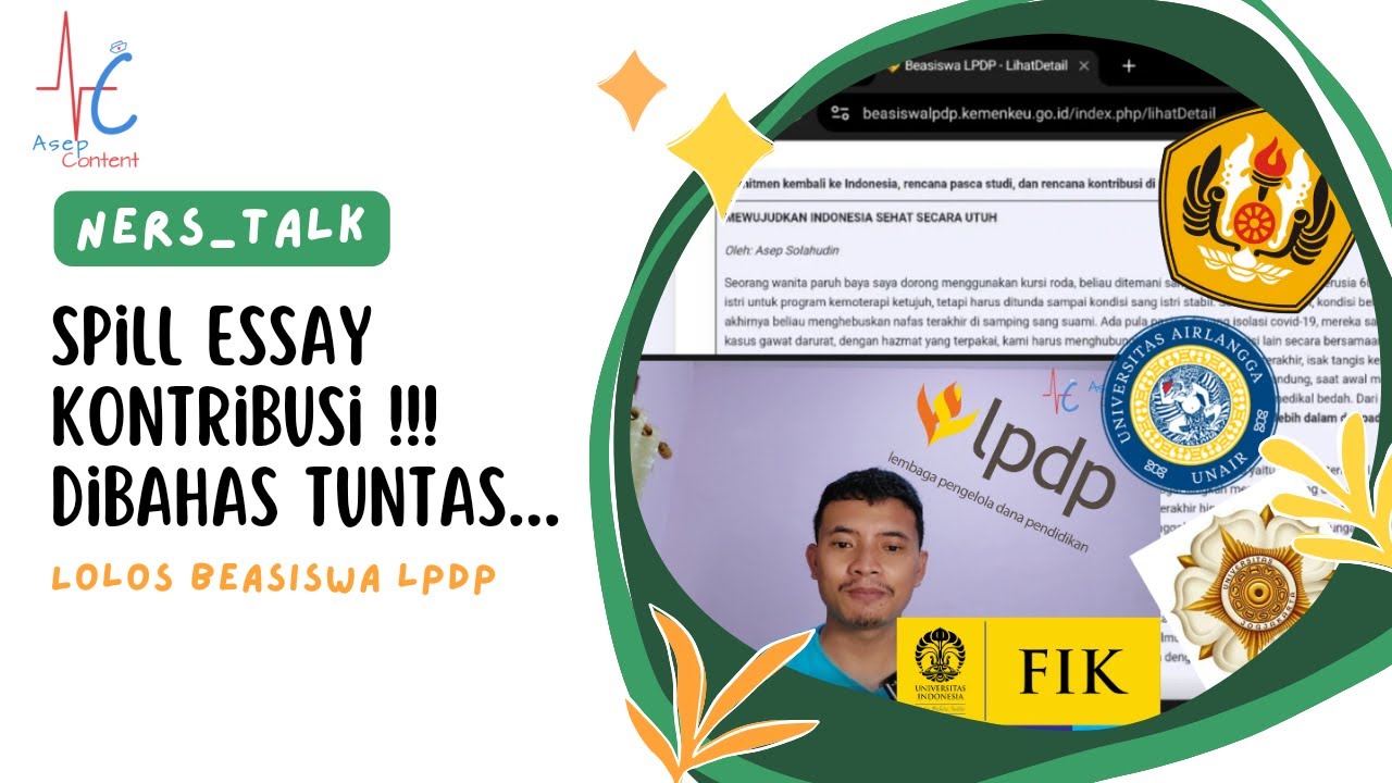 BUAT ESSAY KONTRIBUSI UNTUK BEASISWA LPDP ??? LANGSUNG SPILL ESSAY KONTRIBUSI+ PEMBAHASANNYA