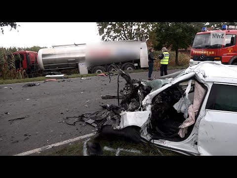 Onkel und ein 11-jähriger Junge sterben bei Zusammenstoß von Auto und Milchlaster bei Diepholz