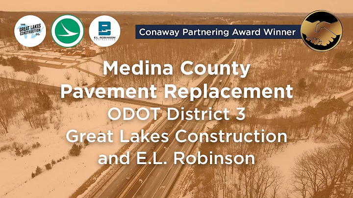 Medina County Pavement Replacement - ODOT District 3, Great Lakes Construction and E.L. Robinson