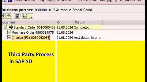 Third Party Process in SAP SD| Drop shipping process