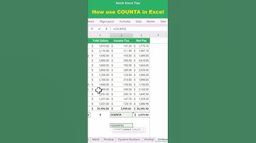 How to use COUNTA in Excel