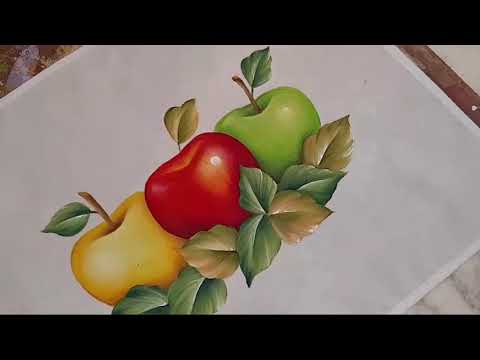 Pintura Manzana Roja