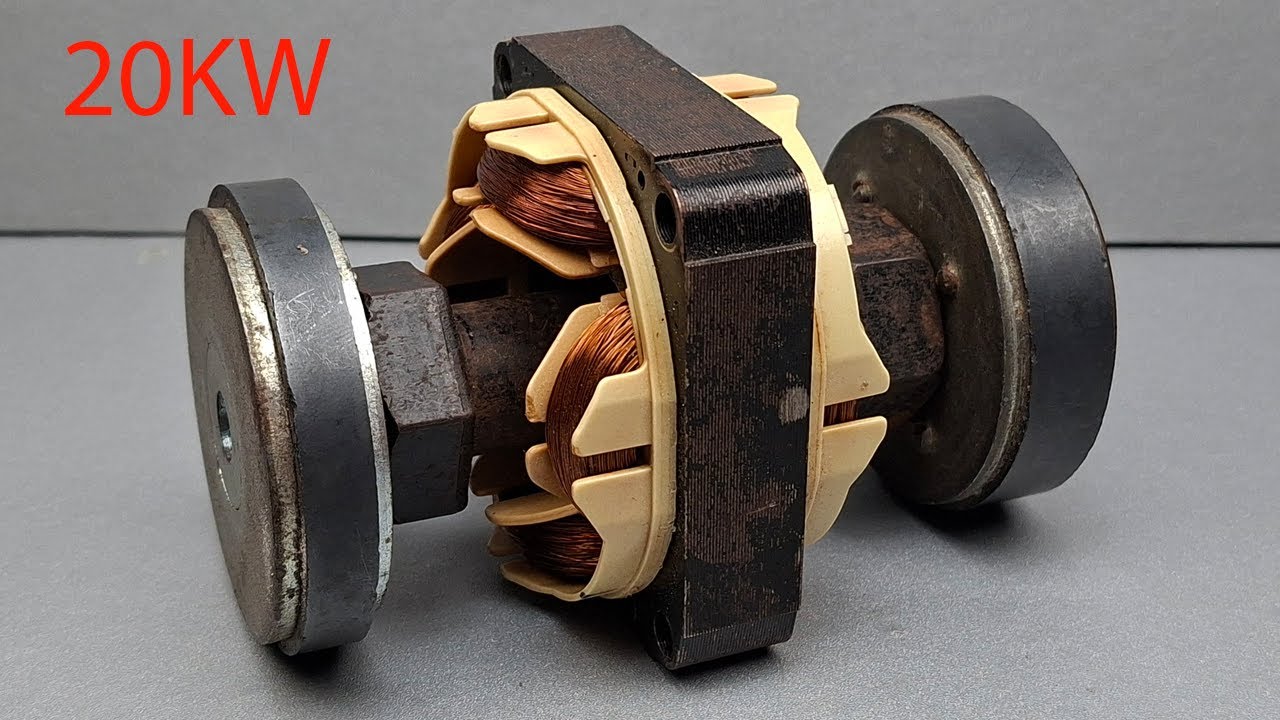 Я делаю бесплатный генератор электроэнергии 230 В 20 кВт из магнита-динамика с помощью инструмент...
