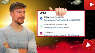 How to connect Social media link on YouTube and get more Audience. Usman Tech screenshot 5